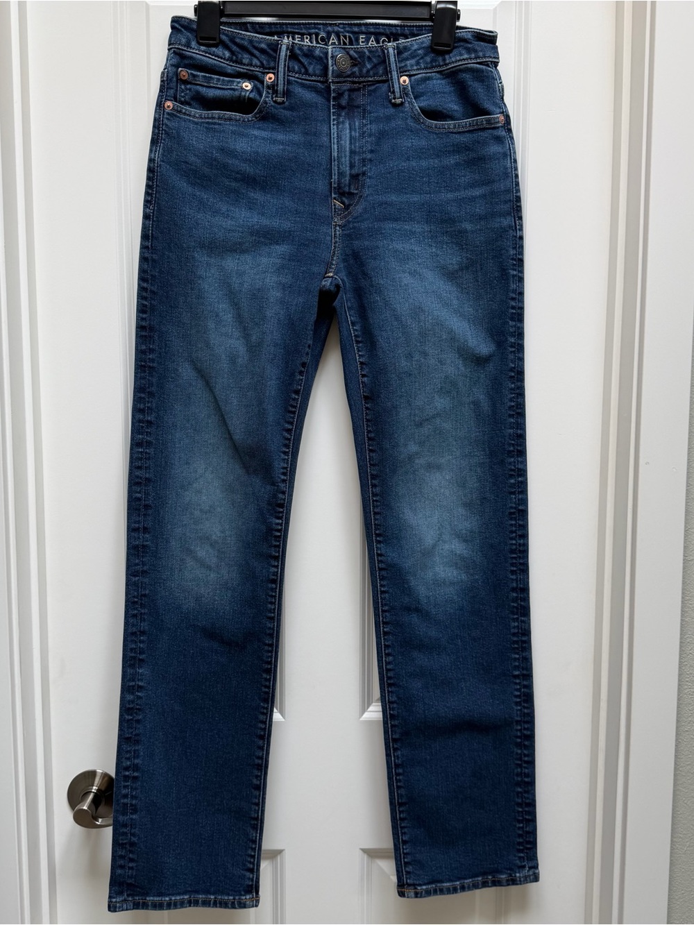 AMERICAN EAGLE RELAXED STRAIGHT AIRFLEX+ DARK WASH DENIM JEANS 29X34